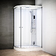 THALASSOR - Cabine hammam 120 x 90 SILVER Blanc asymétrique droite - vignette