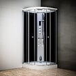 THALASSOR - Cabine hammam 100 x 100 SILVER Noir quart de rond - vignette