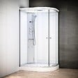 THALASSOR - Cabine douche hydromassante 120 x 90 SILVER Blanc asymétrique gauche - vignette