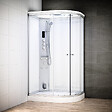 THALASSOR - Cabine hammam 120 x 90 SILVER Blanc asymétrique gauche - vignette