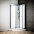 THALASSOR - Cabine douche 90 x 90 SILVER Blanc quart de rond - vignette