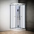 THALASSOR - Cabine hammam 90 x 90 SILVER Blanc quart de rond - vignette