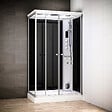 THALASSOR - Cabine hammam 140 x 90 SILVER Noir rectangulaire droite - vignette
