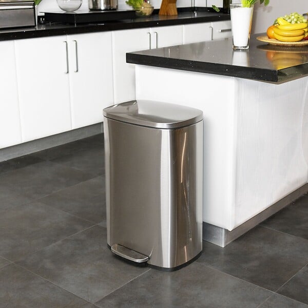 KITCHEN MOVE - Poubelle à pédale inox ADMIRAL argent 50L - large