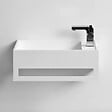 THALASSOR - EASY 40 GAUCHE - Lave-mains suspendu en Solid Surface 40 x 25 x 20(h) cm - vignette
