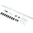 HOMCOM - Kit complet porte coulissante 4 x 93 cm (p x l): rail, roulettes, visserie - vignette