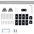 HOMCOM - Kit complet porte coulissante 4 x 93 cm (p x l): rail, roulettes, visserie - vignette
