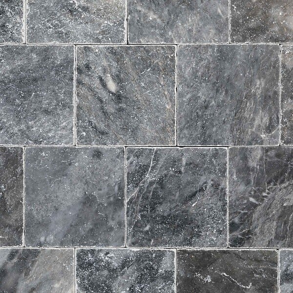RO'MA NATURE - Pavé Pierre d'Adana Gris Bleu Foncé 15,25x15,25x3 cm (vendu au m² - 42 pavés/m²) - large