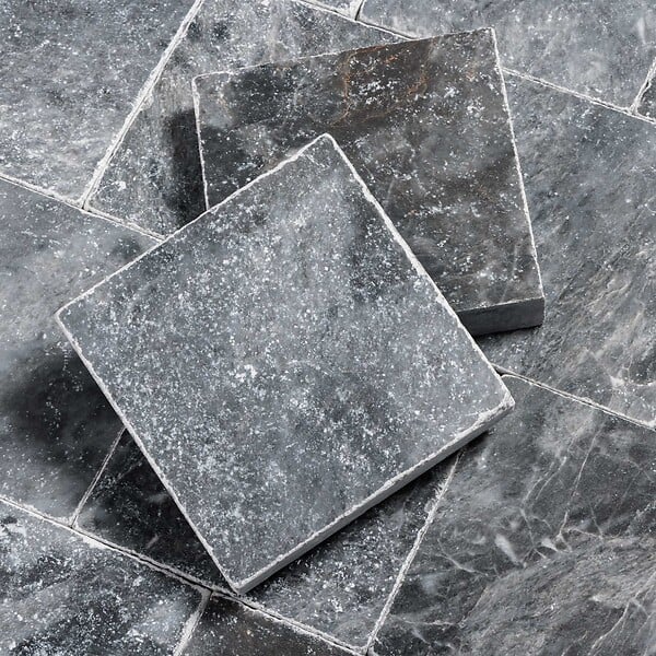 RO'MA NATURE - Pavé Pierre d'Adana Gris Bleu Foncé 15,25x15,25x3 cm (vendu au m² - 42 pavés/m²) - large