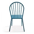 OVIALA - Chaise bistrot en métal bleu pacific - Honfleur - vignette