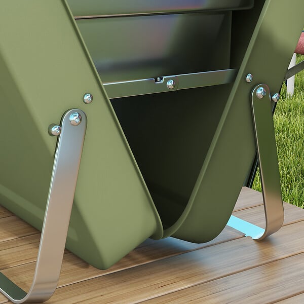 OUTSUNNY - Mini barbecue à charbon portable pliable dim. 47L x 30l x 28H cm vert - large