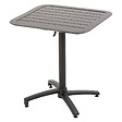 OVIALA - Table inclinable de terrasse 70 x 70 cm noir - Almada - vignette