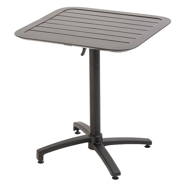 OVIALA - Ensemble table inclinable de terrasse 70 x 70 cm et 2 chaises noir - Almada - large