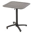 OVIALA - Ensemble table inclinable de terrasse 70 x 70 cm et 2 chaises noir - Almada - vignette