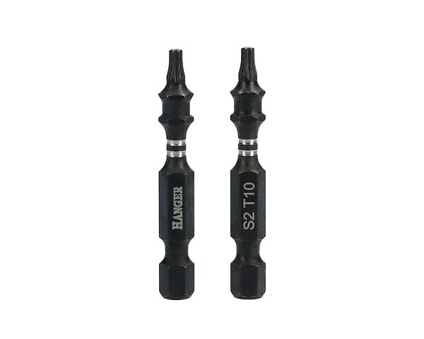 HANGER - Jeu de 2 embouts impact 1/4'' pour vis étoile T27 75mm - HANGER - 134088 - large
