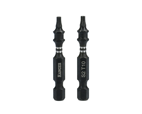 HANGER - Jeu de 2 embouts impact 1/4'' pour vis étoile T25 50mm - HANGER - 134063 - large