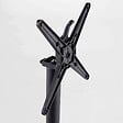 OVIALA - Ensemble table haute de terrasse et 2 chaises en aluminium noir - Almada - vignette
