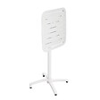 OVIALA - Ensemble table haute de terrasse et 2 chaises en aluminium blanc - Almada - vignette