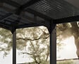 CANOPIA - Abri Voiture Canopia Sydney 3x6m Porte-à-Faux - Structure Aluminium Noir, Panneaux Polycarbonate Ondulés Gris Solaire - vignette
