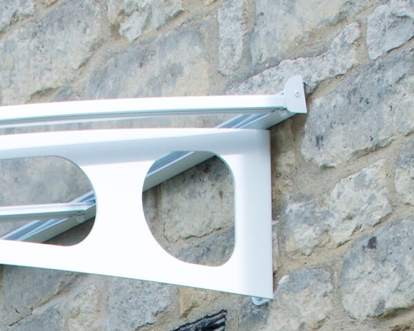 CANOPIA - Canopia Marquise de porte Bordeaux 890X140cm blanc - large