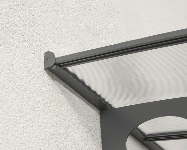 CANOPIA - Canopia Marquise de porte Herald 671 x 140 cm Gris - large