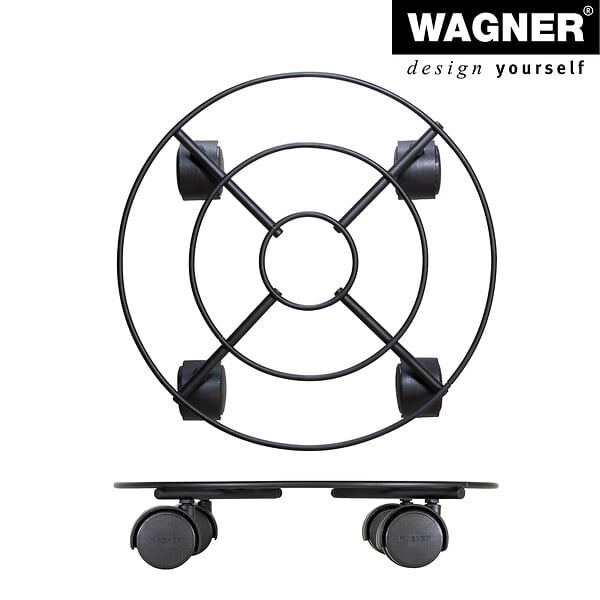 WAGNER DY - Roule-pot en acier GH 0943 - Noir - Diam.300mm - large