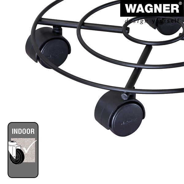 WAGNER DY - Roule-pot en acier GH 0943 - Noir - Diam.300mm - large