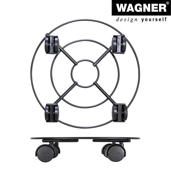 WAGNER DY - Roule-pot en acier GH 0943 - Noir - Diam.300mm - large