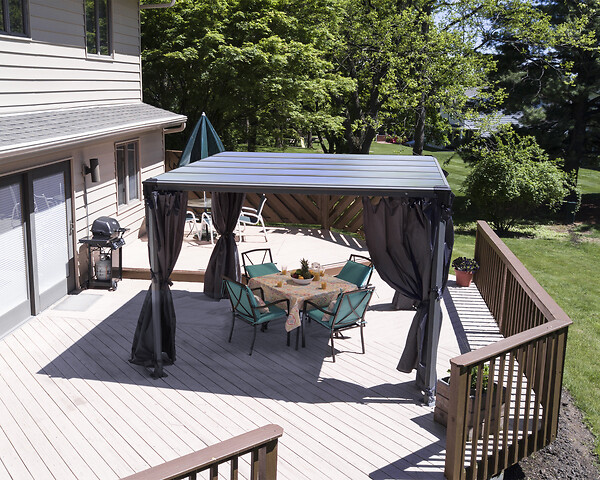 CANOPIA - Canopia Tonnelle de jardin Milano 3X3 Grise - large