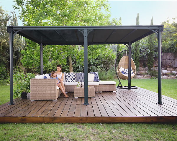 CANOPIA - Canopia Tonnelle de jardin Milano 3X4,3 Grise - large