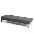 OVIALA - Lot de 2 bains de soleil inclinable en aluminium gris anthracite - Galapagos - vignette