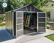CANOPIA - Canopia Abri de jardin Yukon 9m² Gris + plancher PVC - vignette