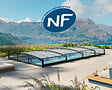 CANOPIA - Canopia Abri piscine téléscopique Majorca 6.7 x 4.5 m Gris - vignette