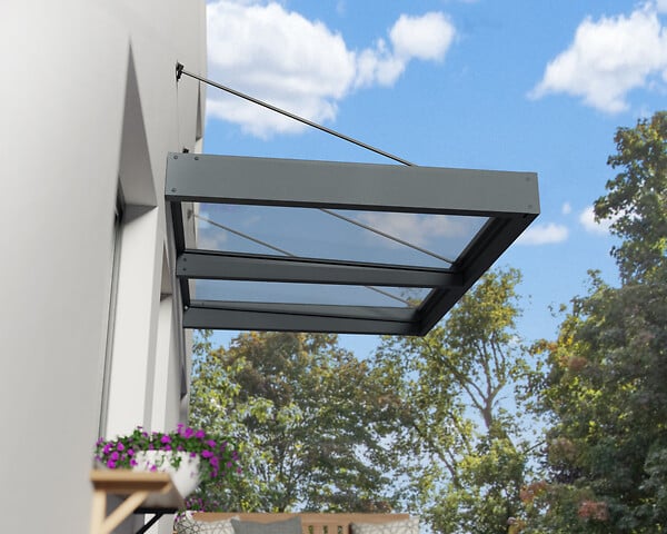 CANOPIA - Canopia Marquise de porte Sophia XL192X140cm Gris - large