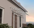 CANOPIA - Canopia Marquise de porte Bordeaux 447 x 140 cm Blanche - vignette