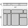 EMUCA - Kit de 8 seaux organisateurs Cube pour tiroirs, Plastique, Transparent - vignette