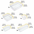 EMUCA - Kit de 8 seaux organisateurs Cube pour tiroirs, Plastique, Transparent - vignette