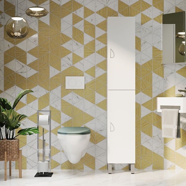 ALLIBERT - Colonne de salle de bain  murale avec rangement 30 x 172 x 30 cm SOLITA - large