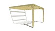 MA PERGOLA BOIS - Pergola bois • 4m x 4m • adossée • sens largeur - vignette