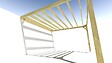 MA PERGOLA BOIS - Pergola bois • 4m x 4m • adossée • sens largeur - vignette