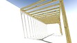 MA PERGOLA BOIS - Pergola bois • 8m x 3m • adossée • sens profondeur - vignette