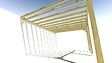MA PERGOLA BOIS - Pergola bois • 5m x 4m • adossée • sens profondeur - vignette