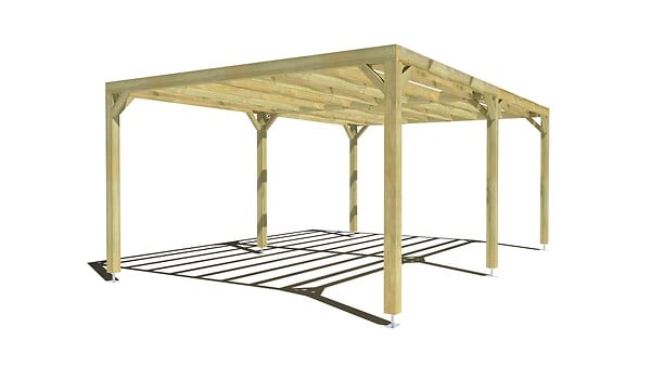 MA PERGOLA BOIS - Pergola bois • 6m x 4m • indépendante • sens largeur - large