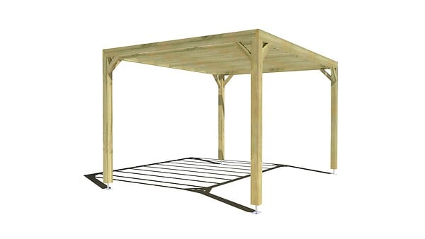 MA PERGOLA BOIS - Pergola bois • 4m x 3m • indépendante • sens profondeur - large