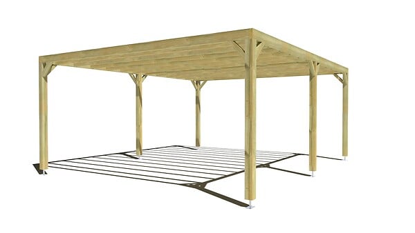MA PERGOLA BOIS - Pergola bois • 6m x 5m • indépendante • sens profondeur - large