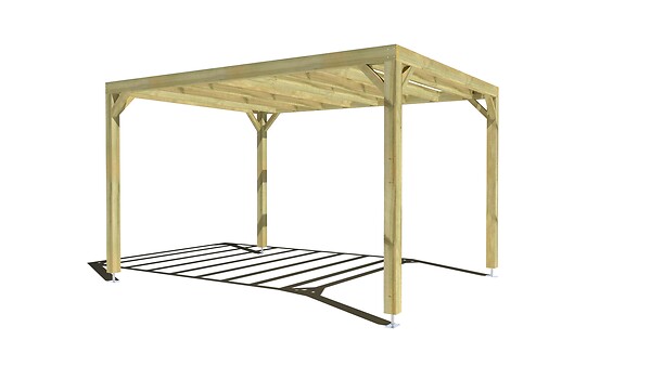 MA PERGOLA BOIS - Pergola bois • 3m x 4m • indépendante • sens largeur - large