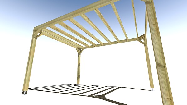 MA PERGOLA BOIS - Pergola bois • 3m x 4m • indépendante • sens largeur - large
