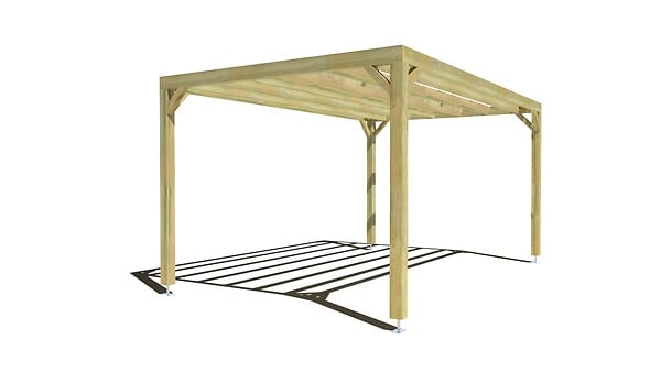MA PERGOLA BOIS - Pergola bois • 5m x 3m • indépendante • sens largeur - large