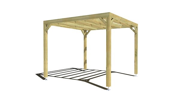 MA PERGOLA BOIS - Pergola bois • 3m x 3m • indépendante • sens largeur - large