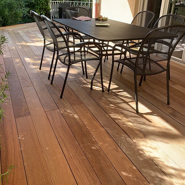 TERRASSEENBOIS - Kit terrasse bois exotique IPE pour 40 m², Lames 1,25 m, lambourdes 1,55 m et visserie Inox. - large